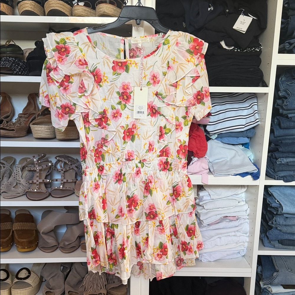 Loveshackfancy Floral Dress with Ruffles